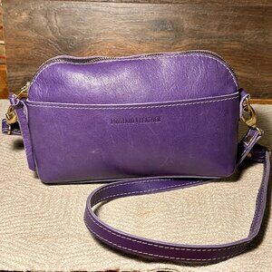 Portland Leather Goods Purple Crossbody Purse
